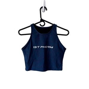 1st Phorm Blue Camo Print Crop Tank Size S